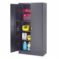 Global Industrial Unassembled Steel Storage Cabinet Recessed Handle, 36W x 18D x 72H, Black 237635BK